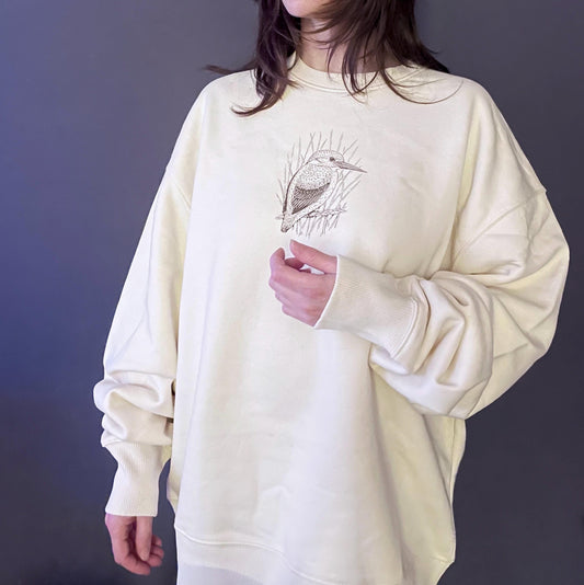 Oversized Kingfisher Sweater, Bird nerd