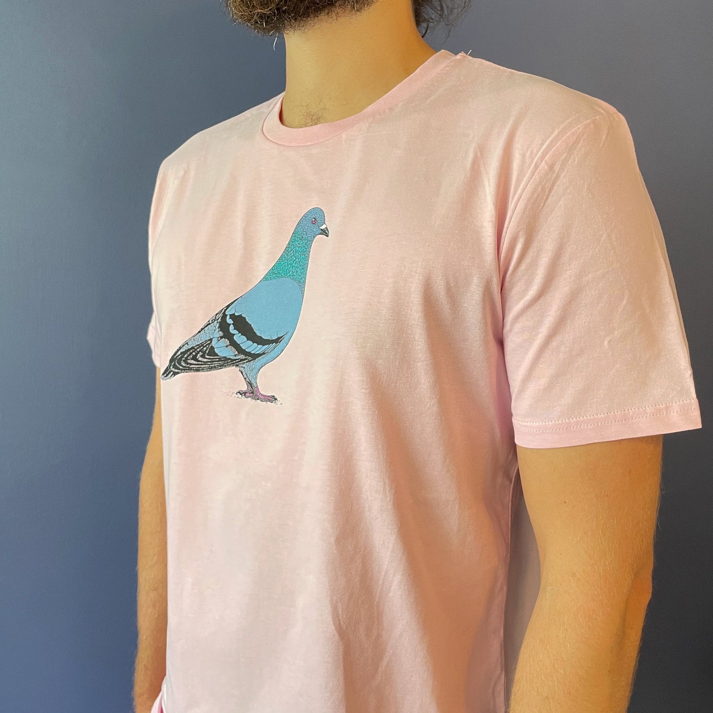 Pigeon T-Shirt — Hand-Printed Organic Cotton Tee for Bird Lovers