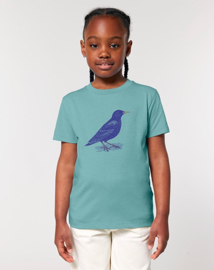 KIDS Starling T-Shirt — Hand-Printed Organic Cotton Tee