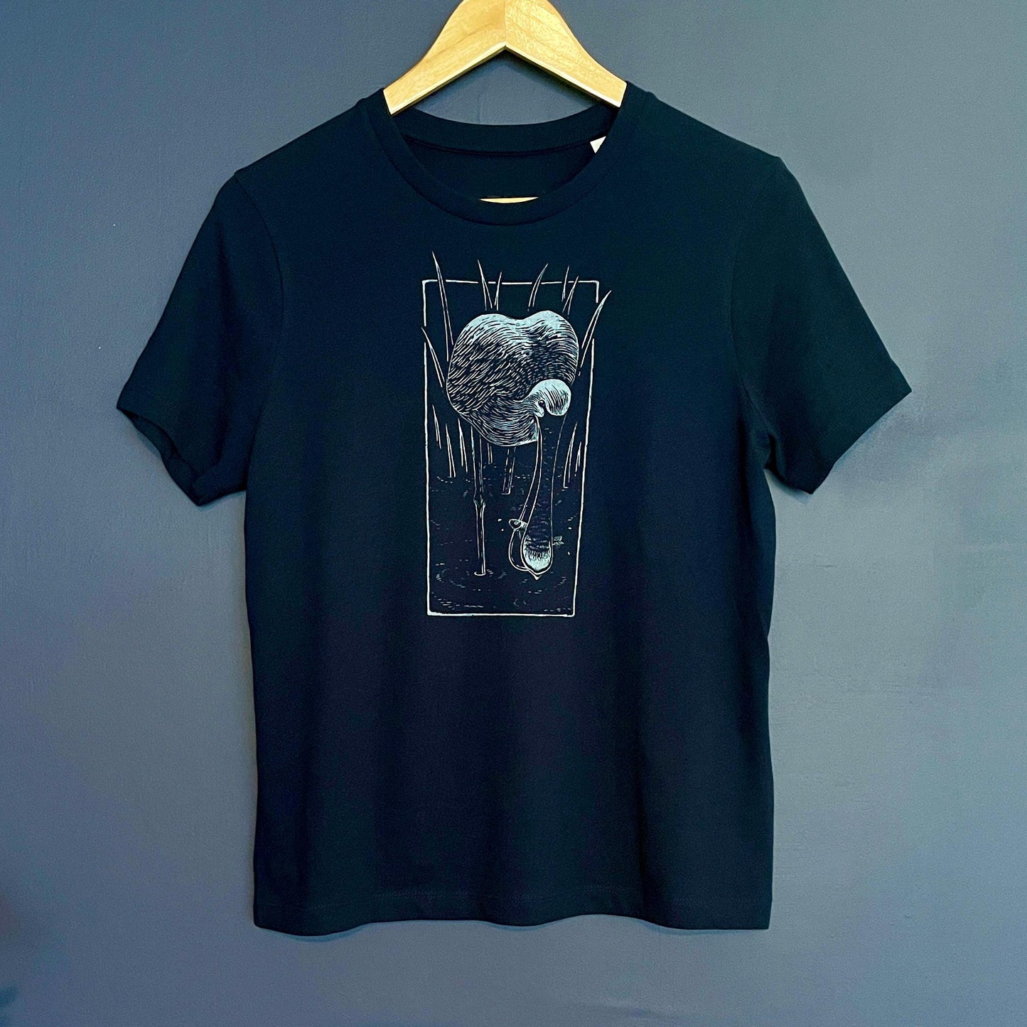 Spoonbill T-Shirt — Hand-Printed Organic Cotton Tee | Women's Fit