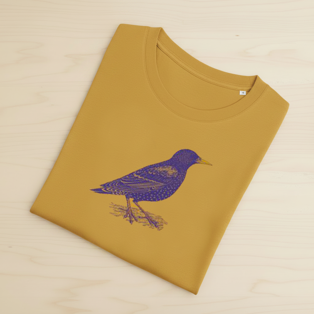 KIDS Starling T-Shirt — Hand-Printed Organic Cotton Tee